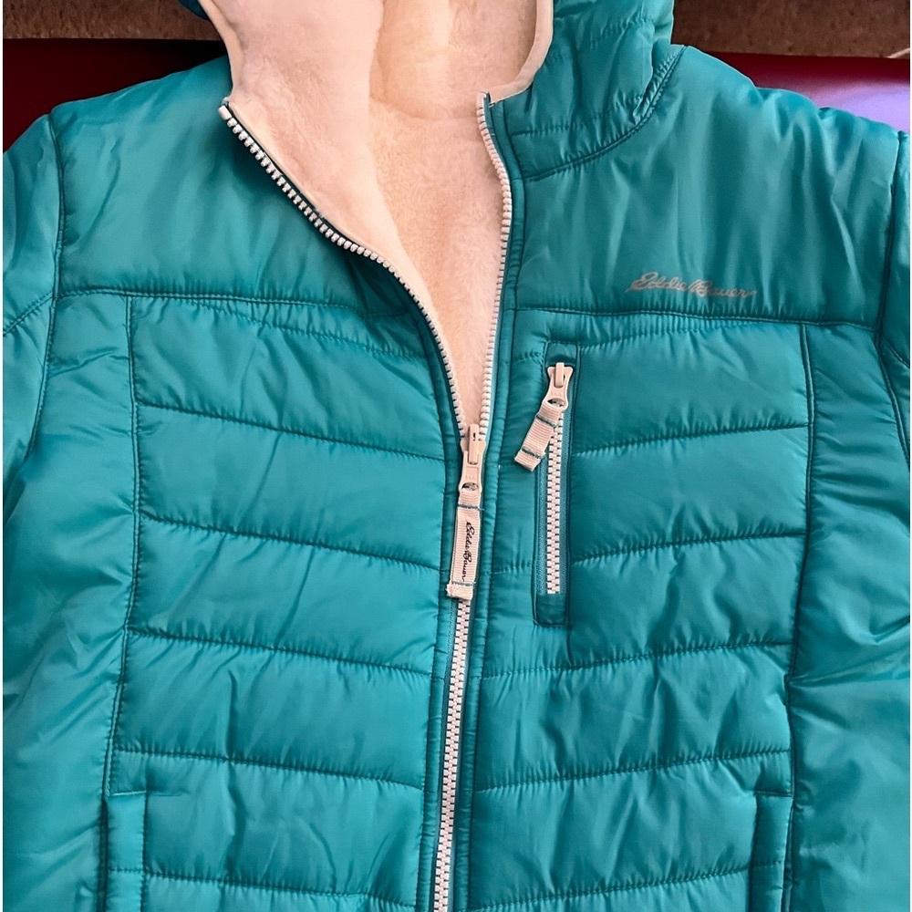 2 girls jackets North Face and Eddie Bauer
